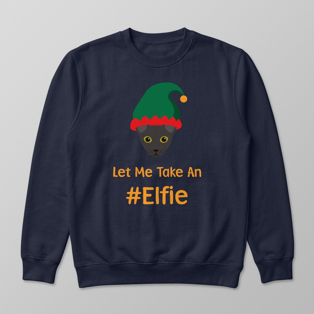Let Me Take An Elfie: Personalised {breedFullName} Sweatshirt