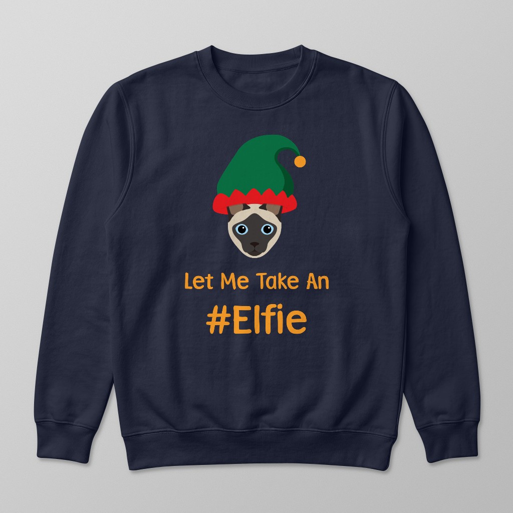 Let Me Take An Elfie: Personalized {breedFullName} Sweatshirt