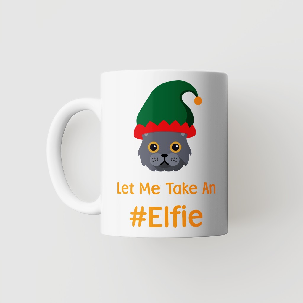 Let Me Take An Elfie: Personalised {breedFullName} Mug