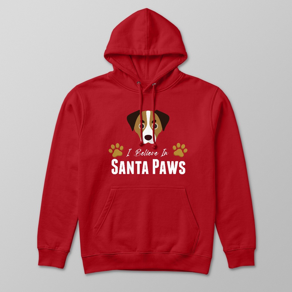 I Believe In Santa Paws: Personalized {breedFullName} Hoodie