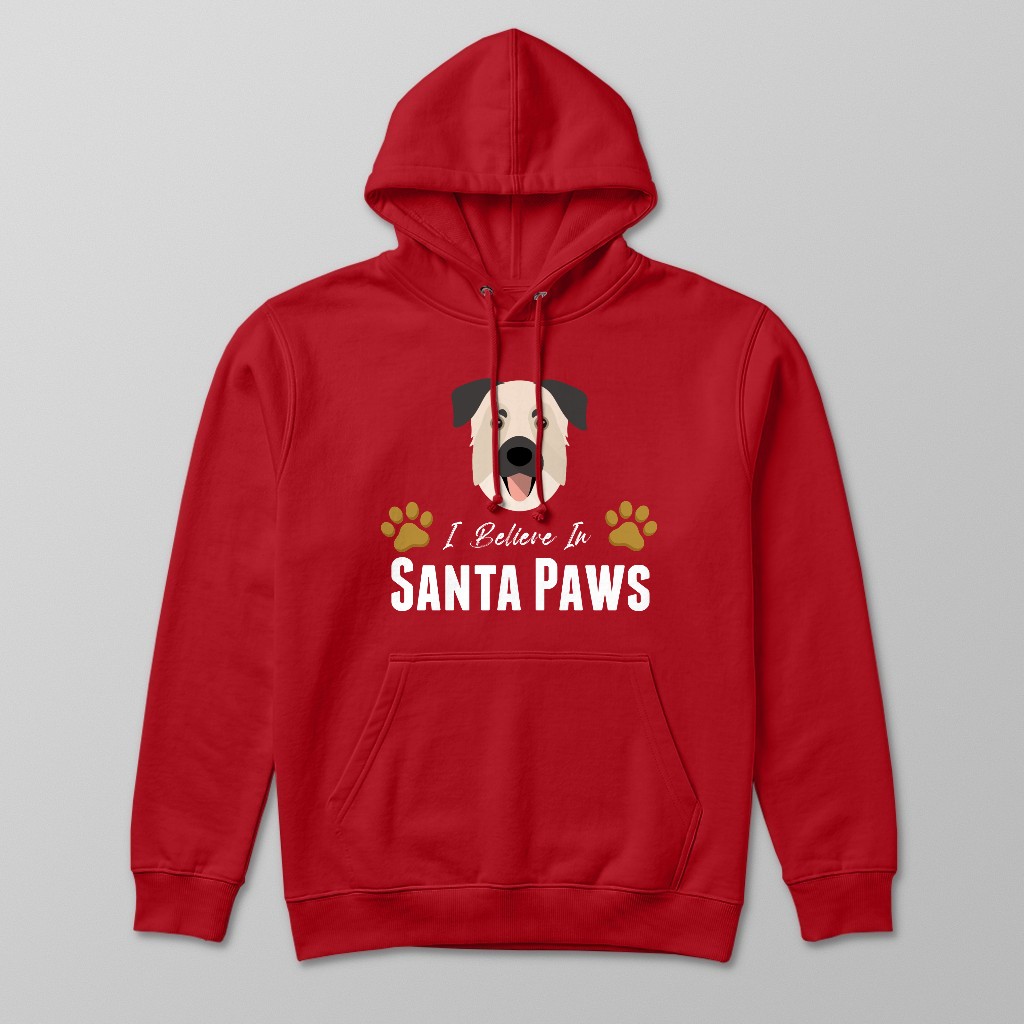 I Believe In Santa Paws: Personalised {breedFullName} Hoodie