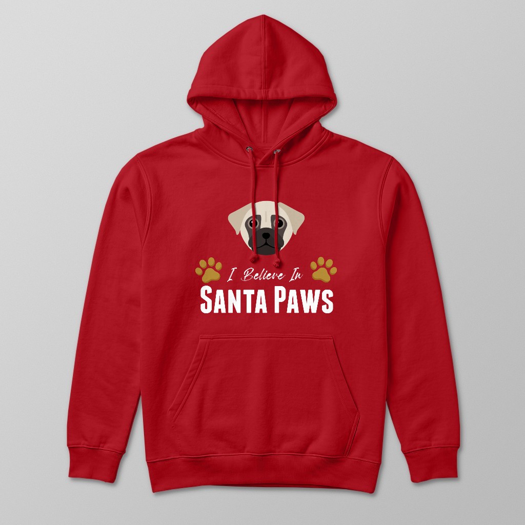 I Believe In Santa Paws: Personalised {breedFullName} Hoodie