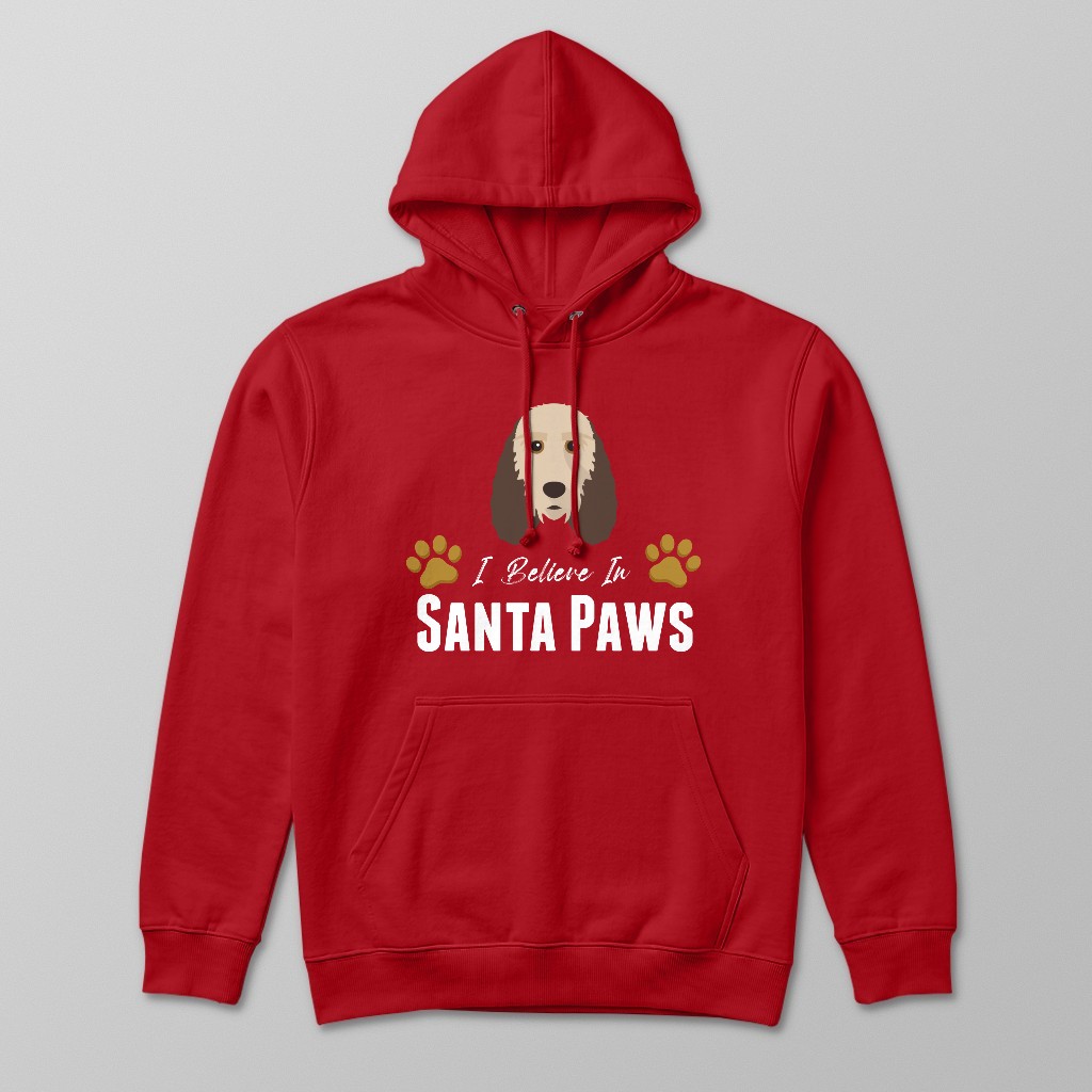 I Believe In Santa Paws: Personalised {breedFullName} Hoodie