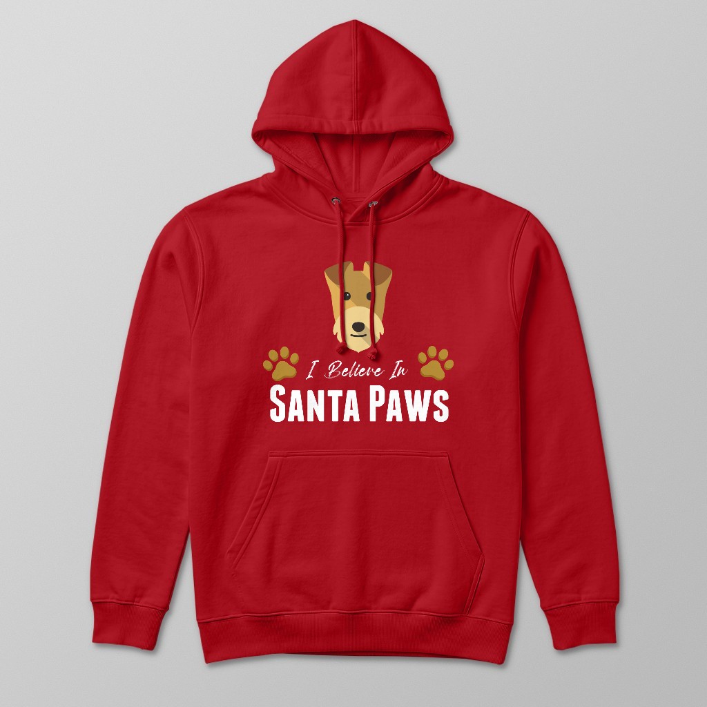 I Believe In Santa Paws: Personalised {breedFullName} Hoodie