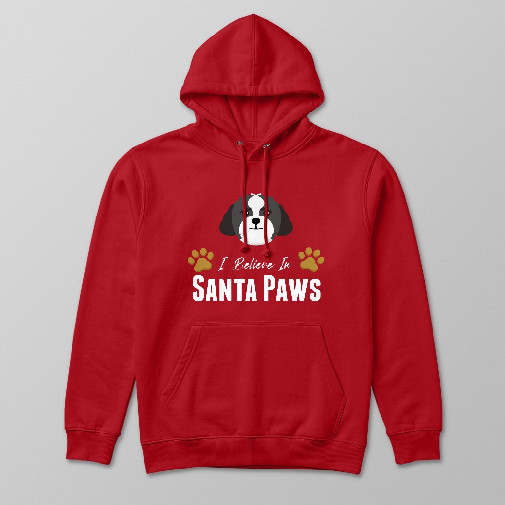 I Believe In Santa Paws: Personalised {breedFullName} Hoodie