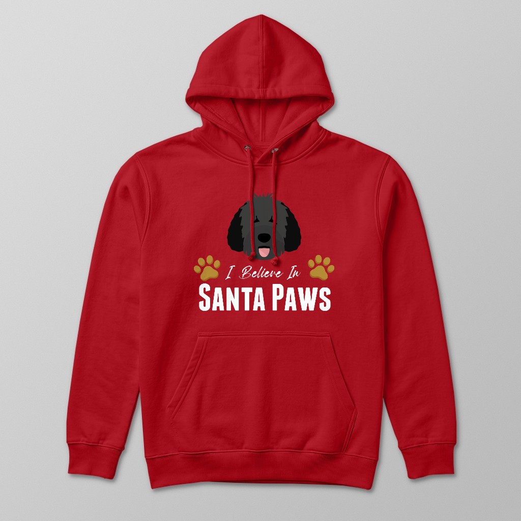 I Believe In Santa Paws: Personalised {breedFullName} Hoodie