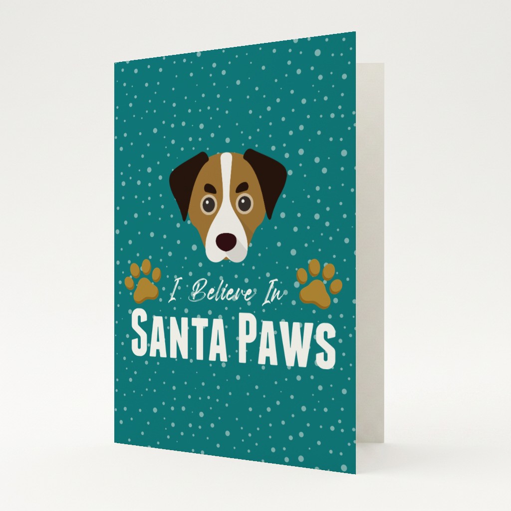 I Believe In Santa Paws: Personalized {breedFullName} Card