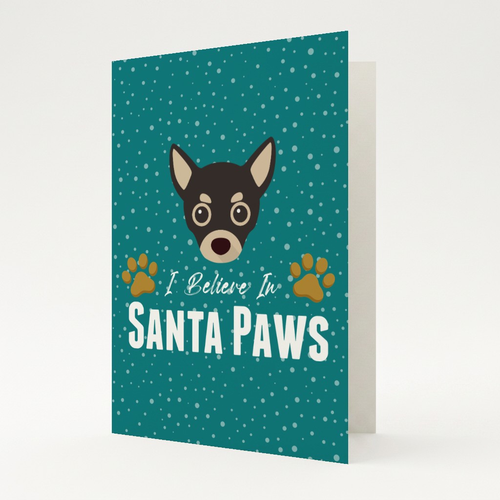I Believe In Santa Paws: Personalised {breedFullName} Card