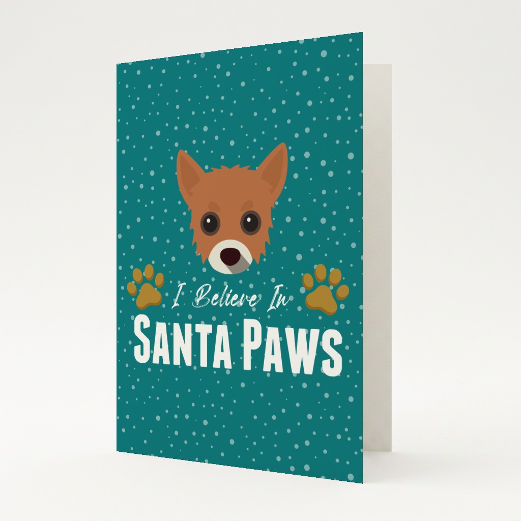 I Believe In Santa Paws: Personalised {breedFullName} Card