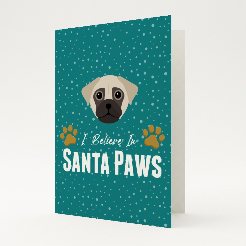I Believe In Santa Paws: Personalised {breedFullName} Card