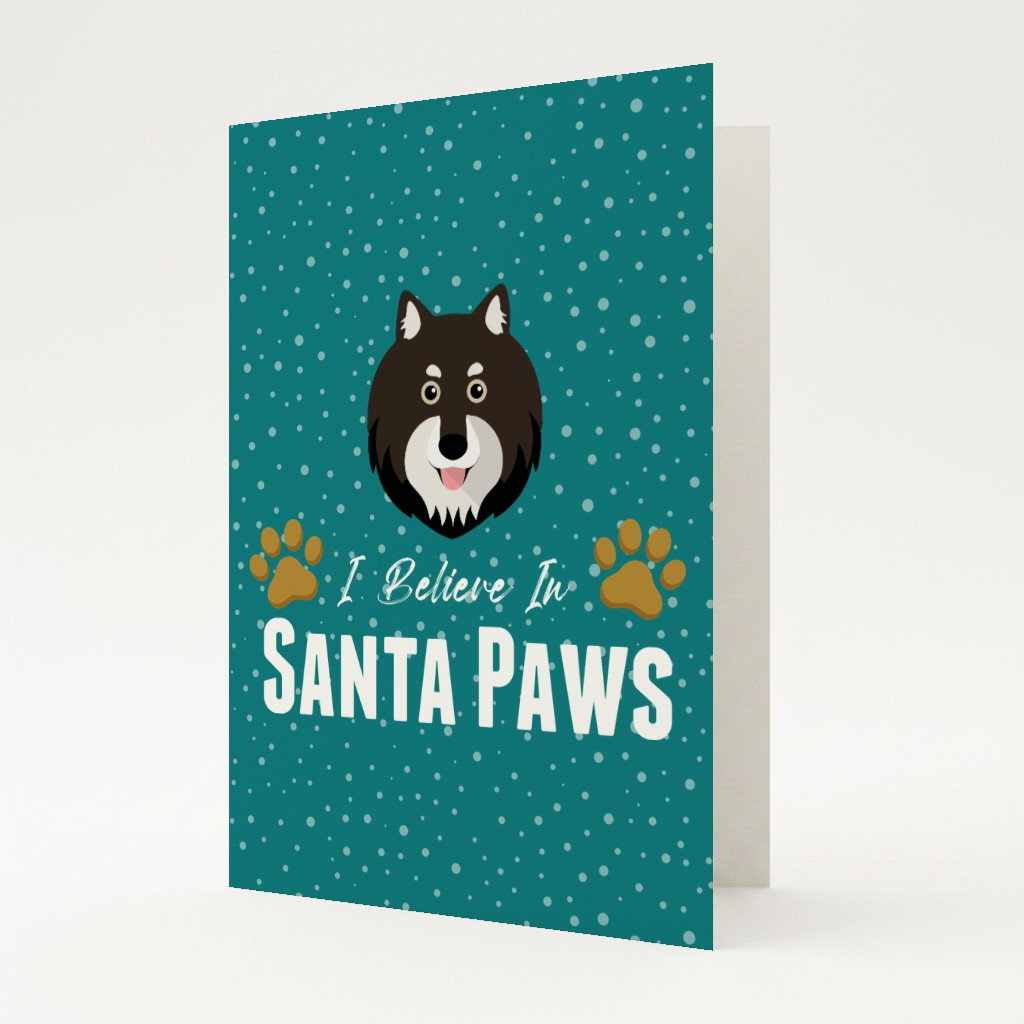 I Believe In Santa Paws: Personalised {breedFullName} Card