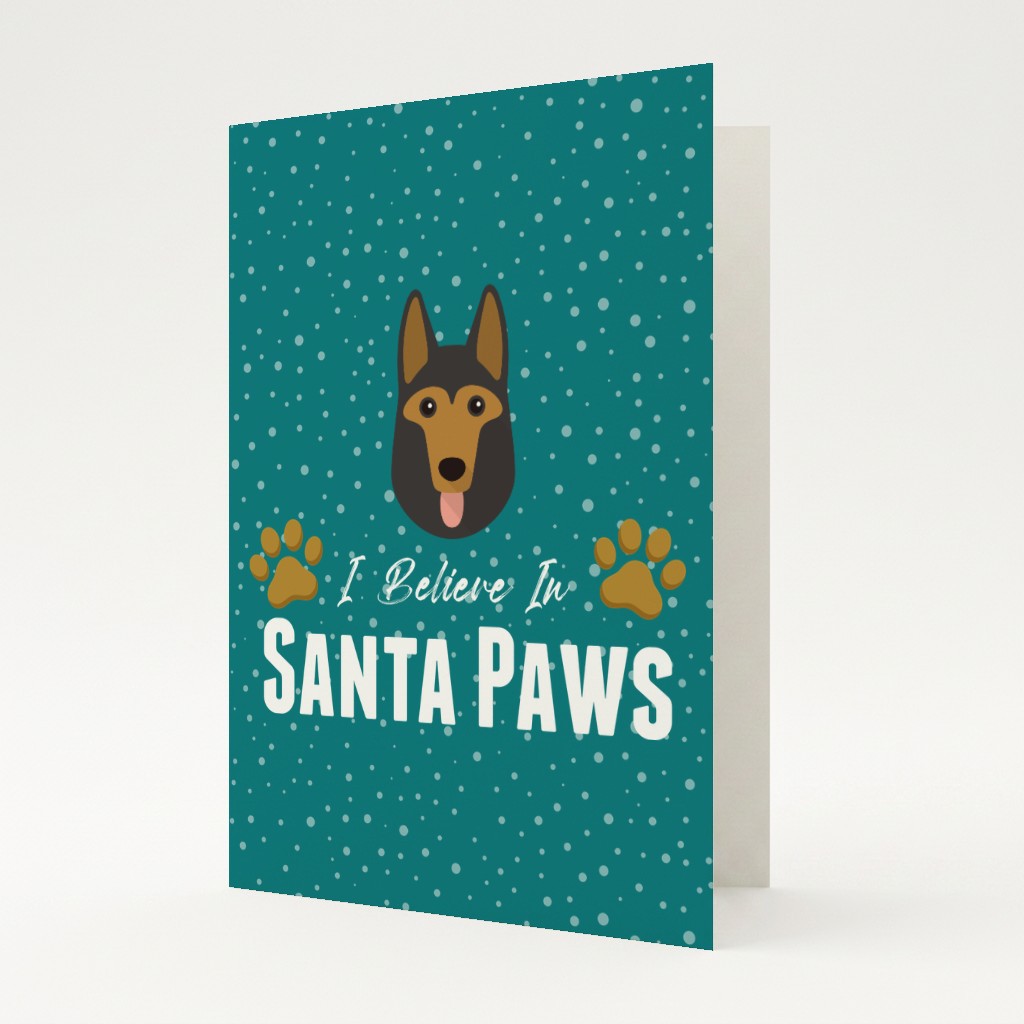 I Believe In Santa Paws: Personalised {breedFullName} Card