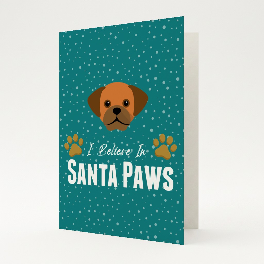 I Believe In Santa Paws: Personalised {breedFullName} Card