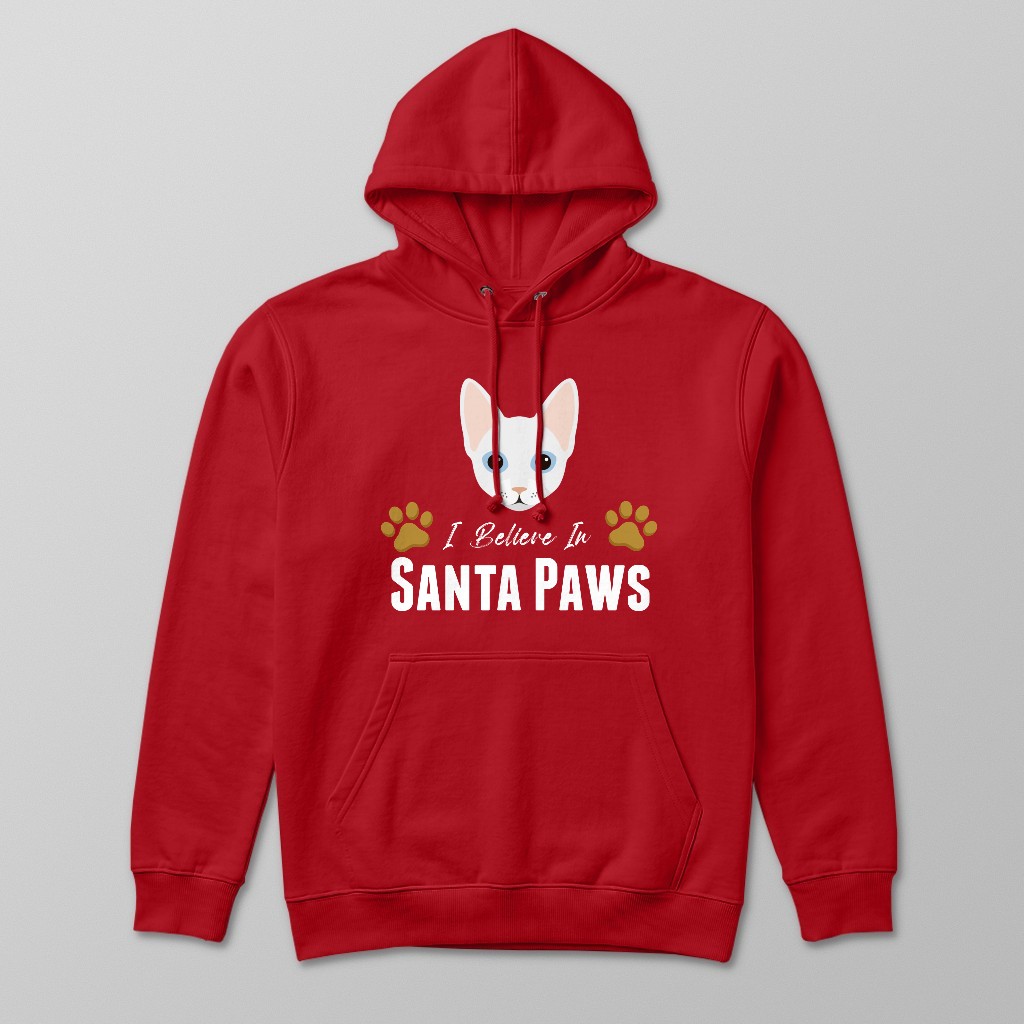 I Believe In Santa Paws: Personalised {breedFullName} Hoodie
