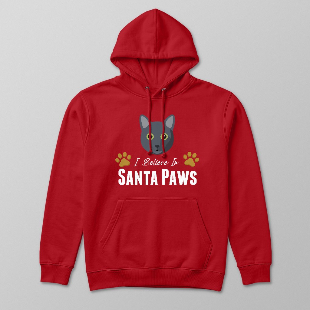 I Believe In Santa Paws: Personalized {breedFullName} Hoodie