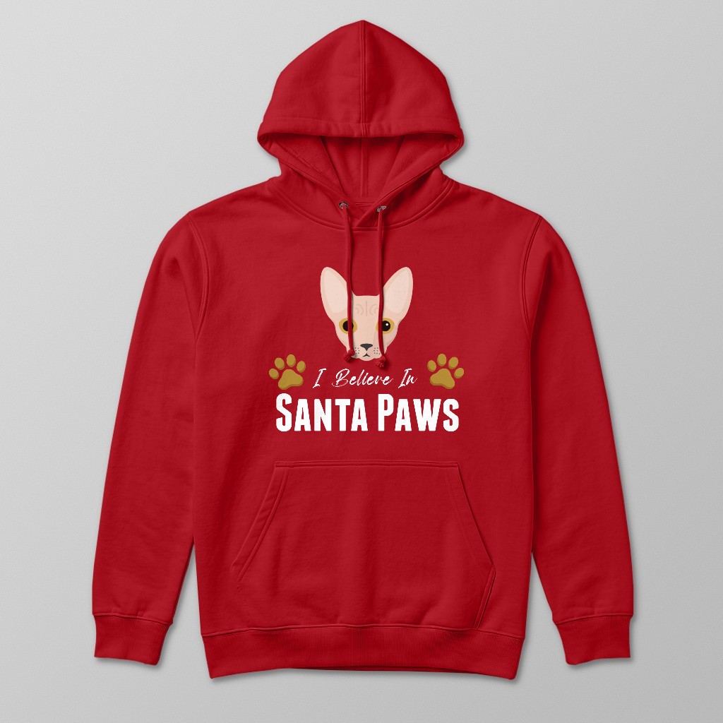 I Believe In Santa Paws: Personalized {breedFullName} Hoodie