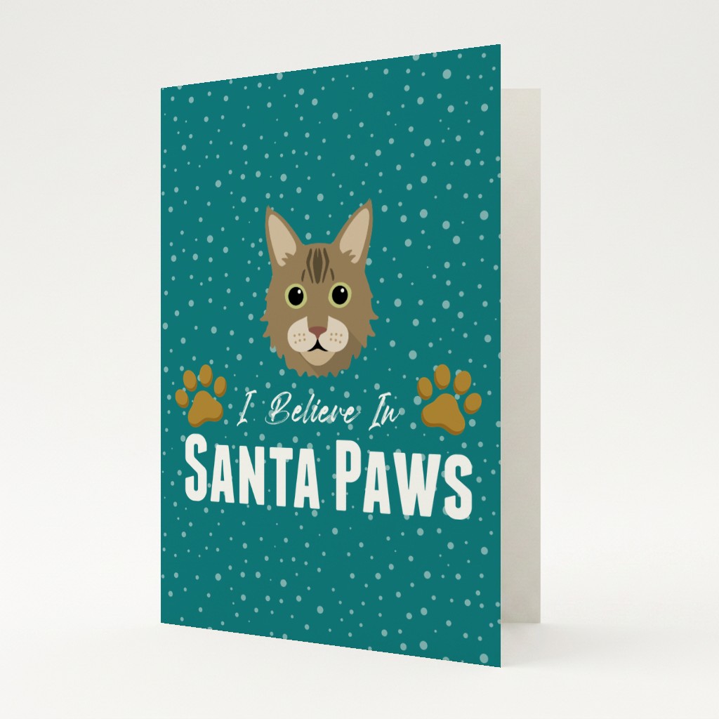I Believe In Santa Paws: Personalized {breedFullName} Card
