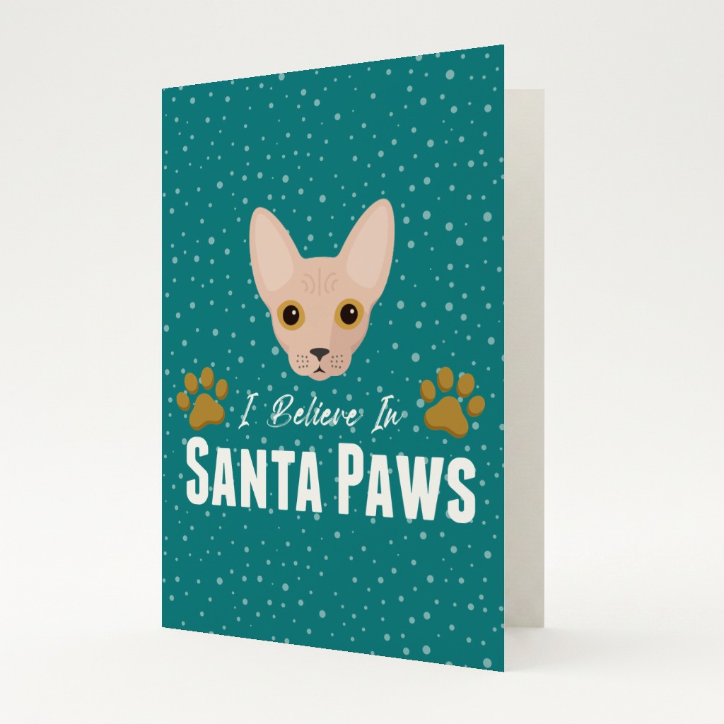 I Believe In Santa Paws: Personalized {breedFullName} Card