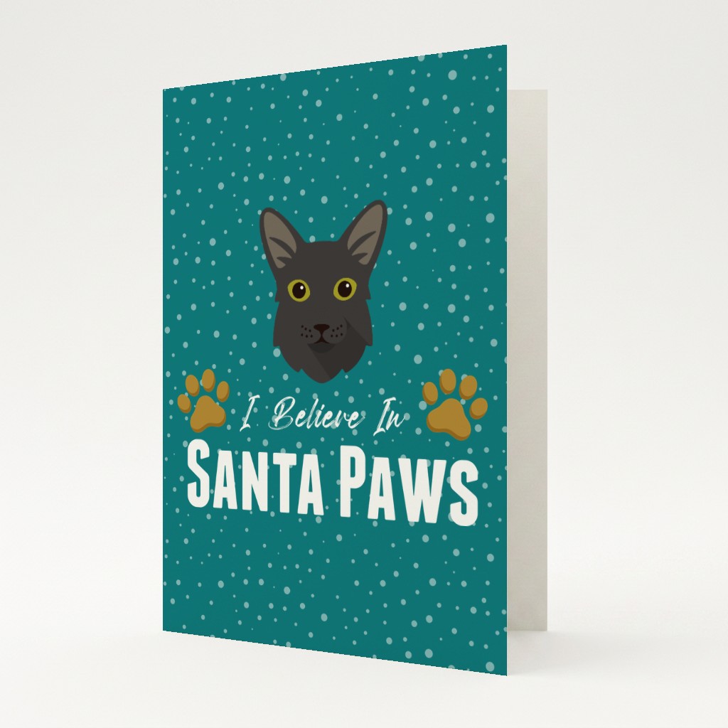 I Believe In Santa Paws: Personalized {breedFullName} Card