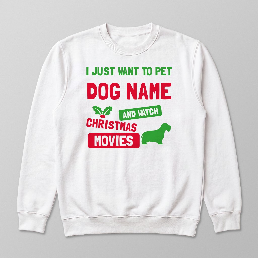 Watch Christmas Movies: Personalised {breedFullName} Sweatshirt