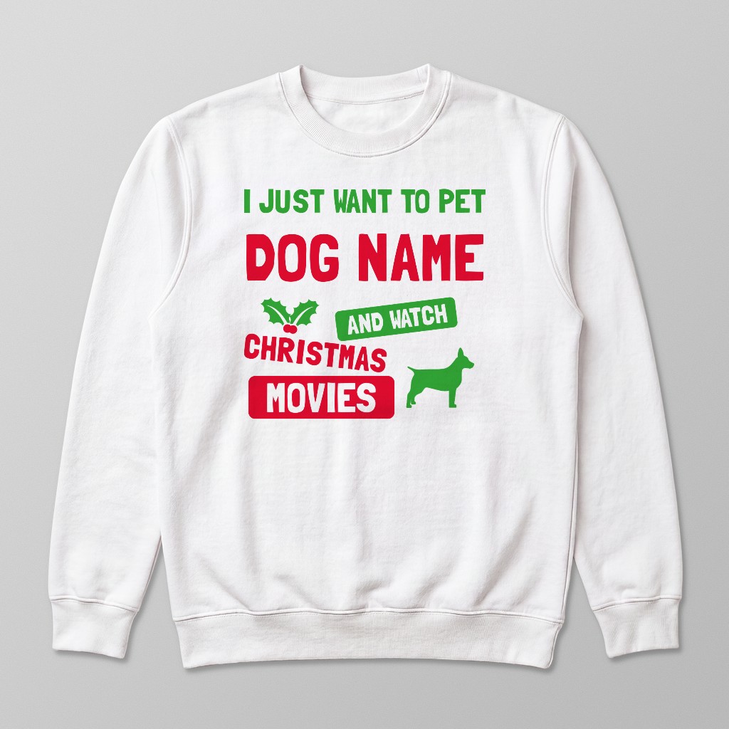 Watch Christmas Movies: Personalised {breedFullName} Sweatshirt