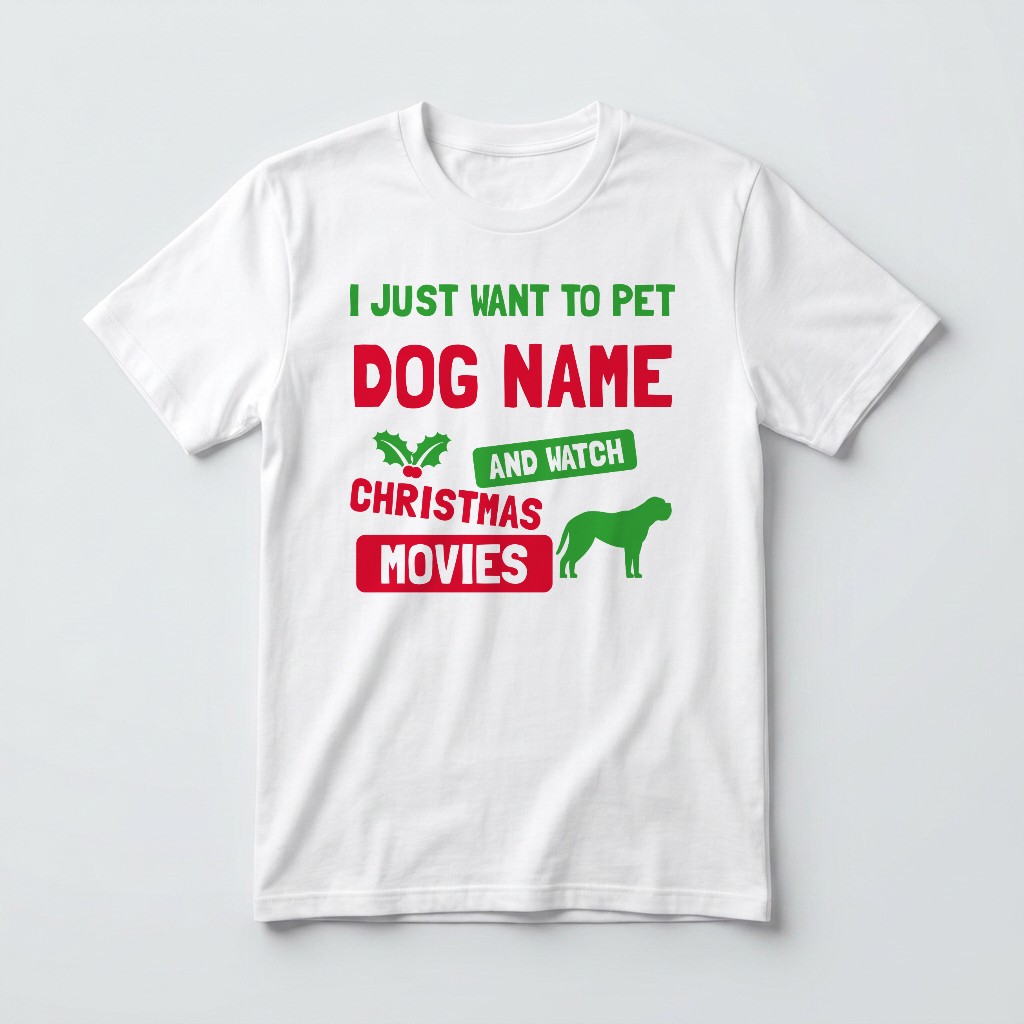 Watch Christmas Movies: Personalised {breedFullName} T-Shirt