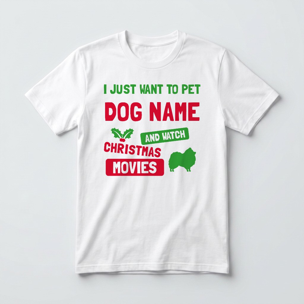 Watch Christmas Movies: Personalised {breedFullName} T-Shirt