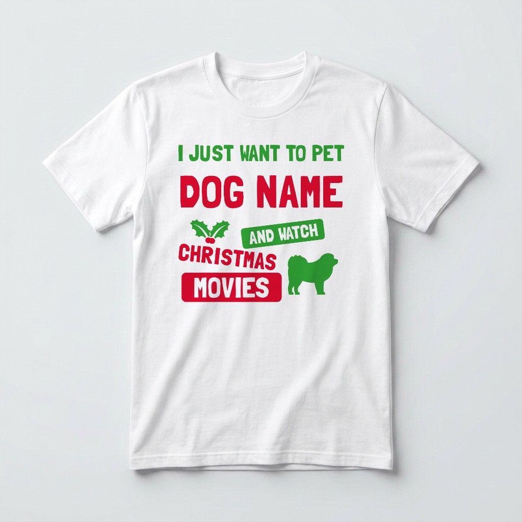 Watch Christmas Movies: Personalised {breedFullName} T-Shirt