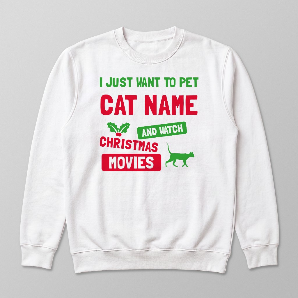 Watch Christmas Movies: Personalised {breedFullName} Sweatshirt