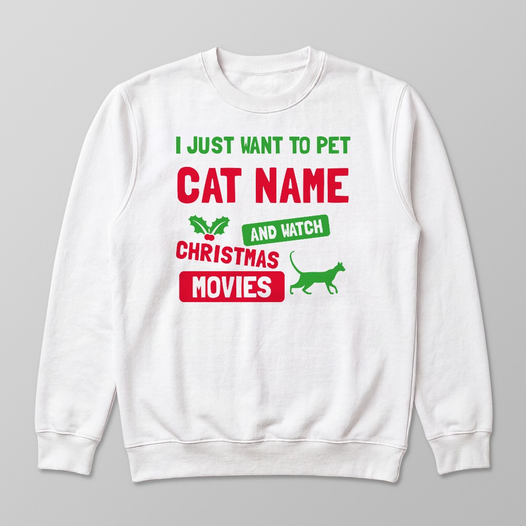 Watch Christmas Movies: Personalised {breedFullName} Sweatshirt