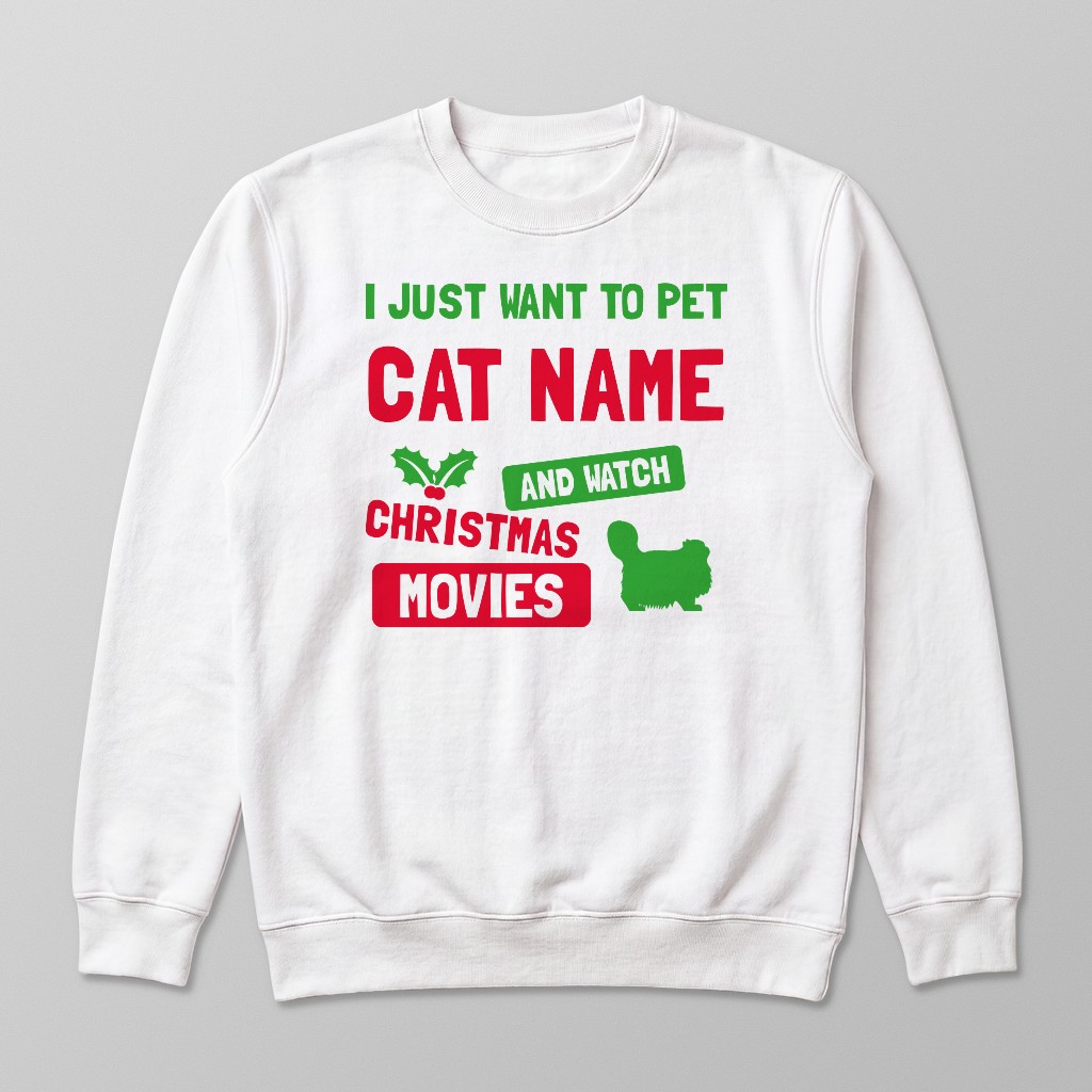 Watch Christmas Movies: Personalised {breedFullName} Sweatshirt
