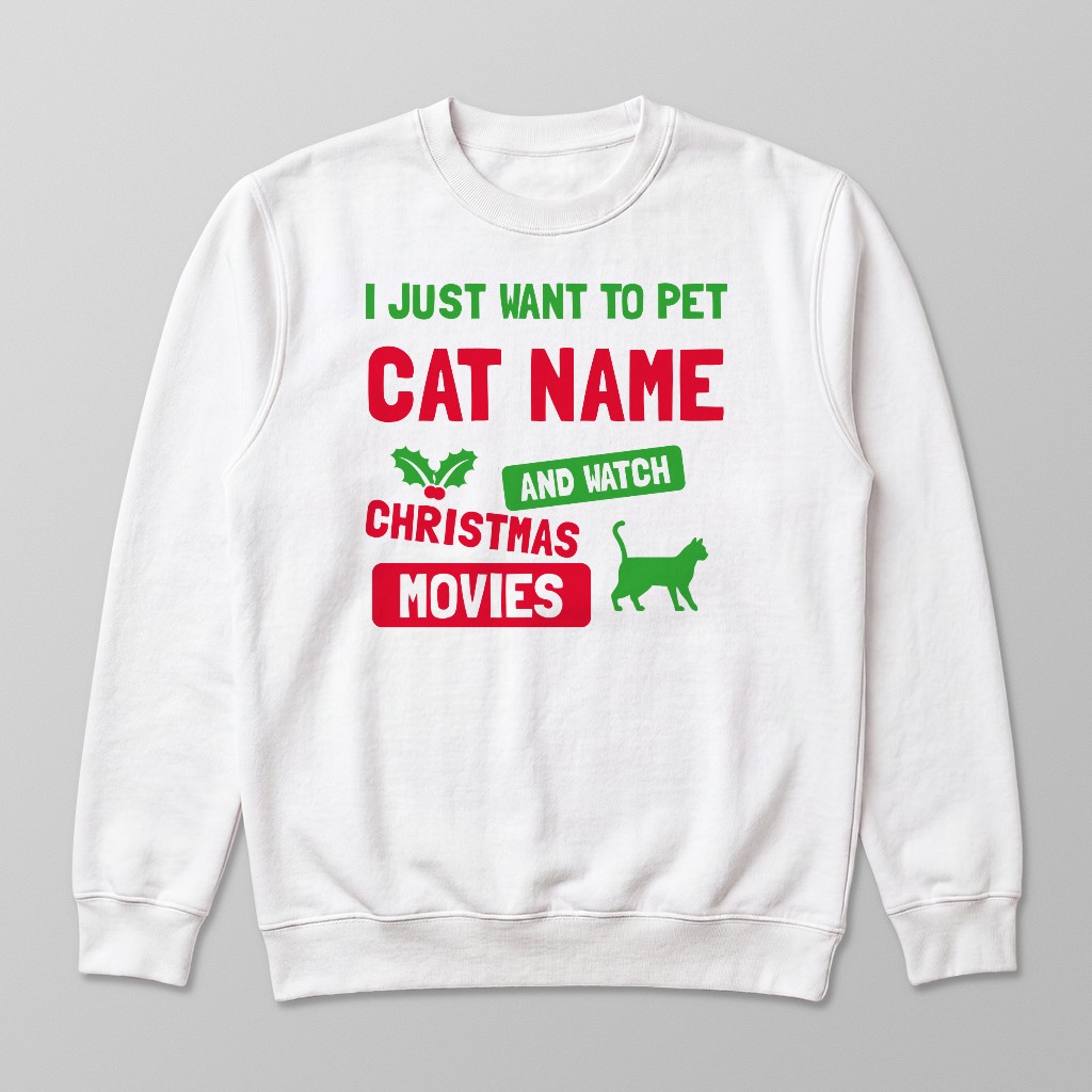Watch Christmas Movies: Personalized {breedFullName} Sweatshirt