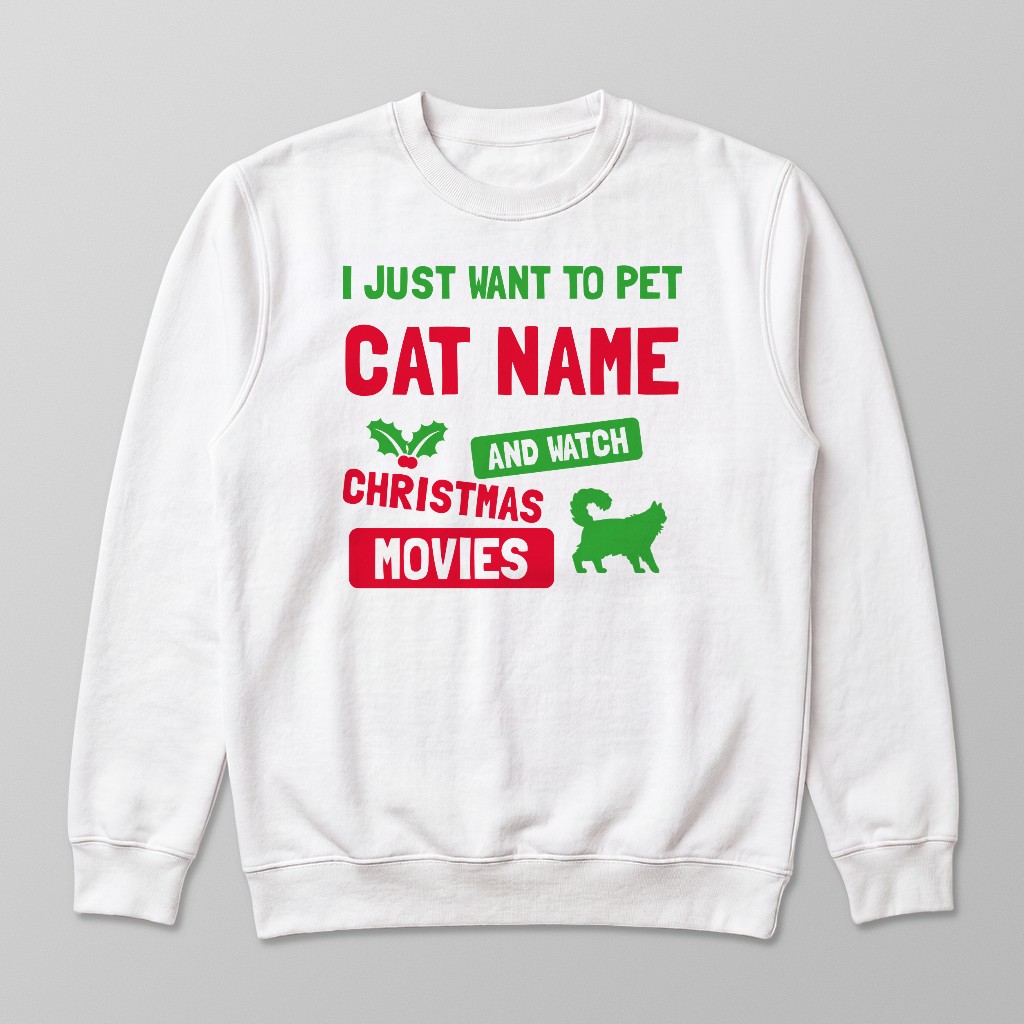 Watch Christmas Movies: Personalised {breedFullName} Sweatshirt