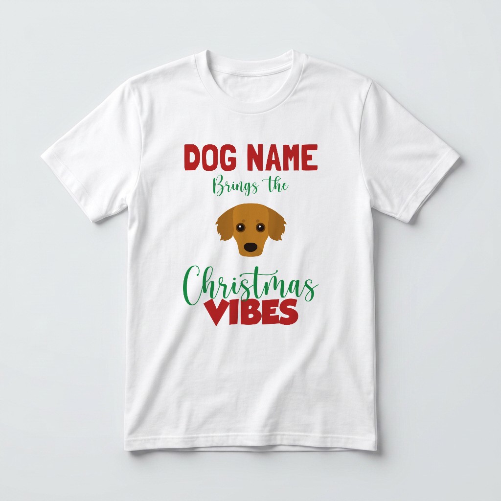Christmas Vibes: Personalised {breedFullName} T-Shirt