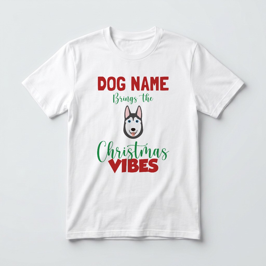 Christmas Vibes: Personalised {breedFullName} T-Shirt