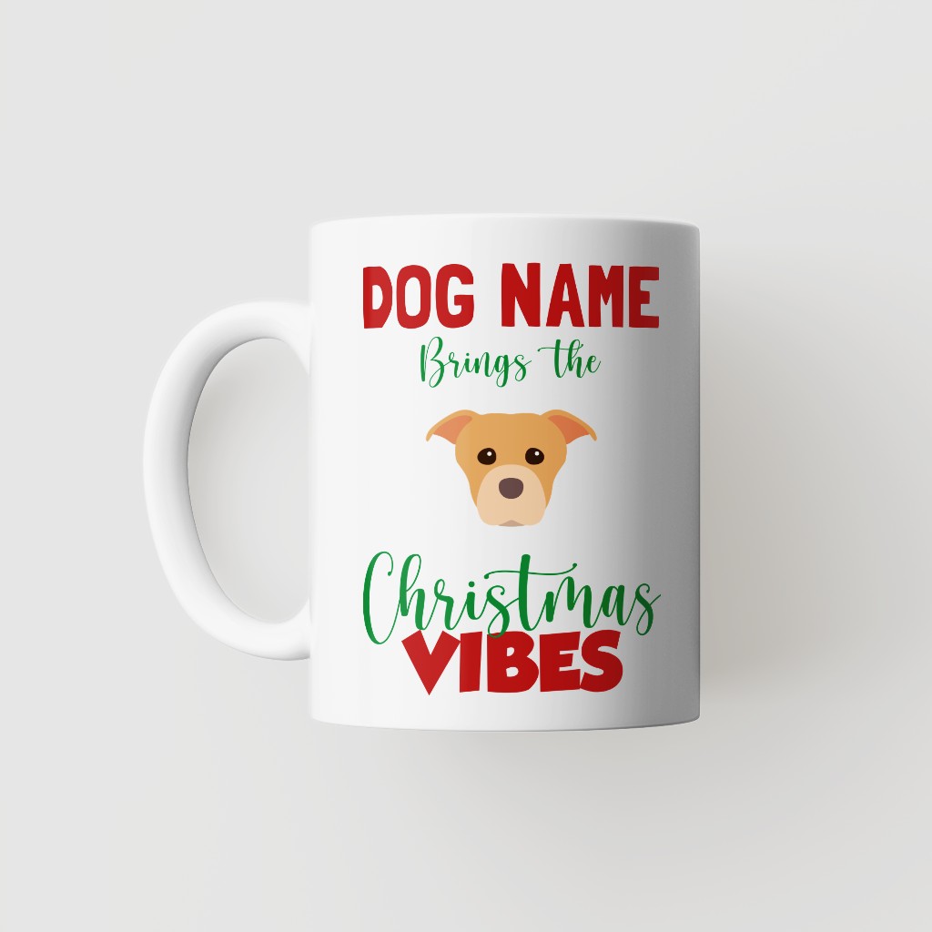 Christmas Vibes: Personalised {breedFullName} Mug