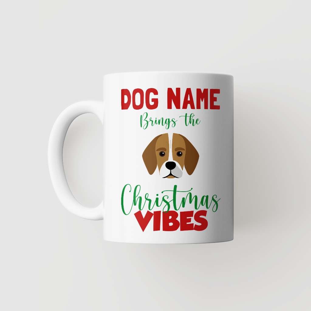 Christmas Vibes: Personalised {breedFullName} Mug