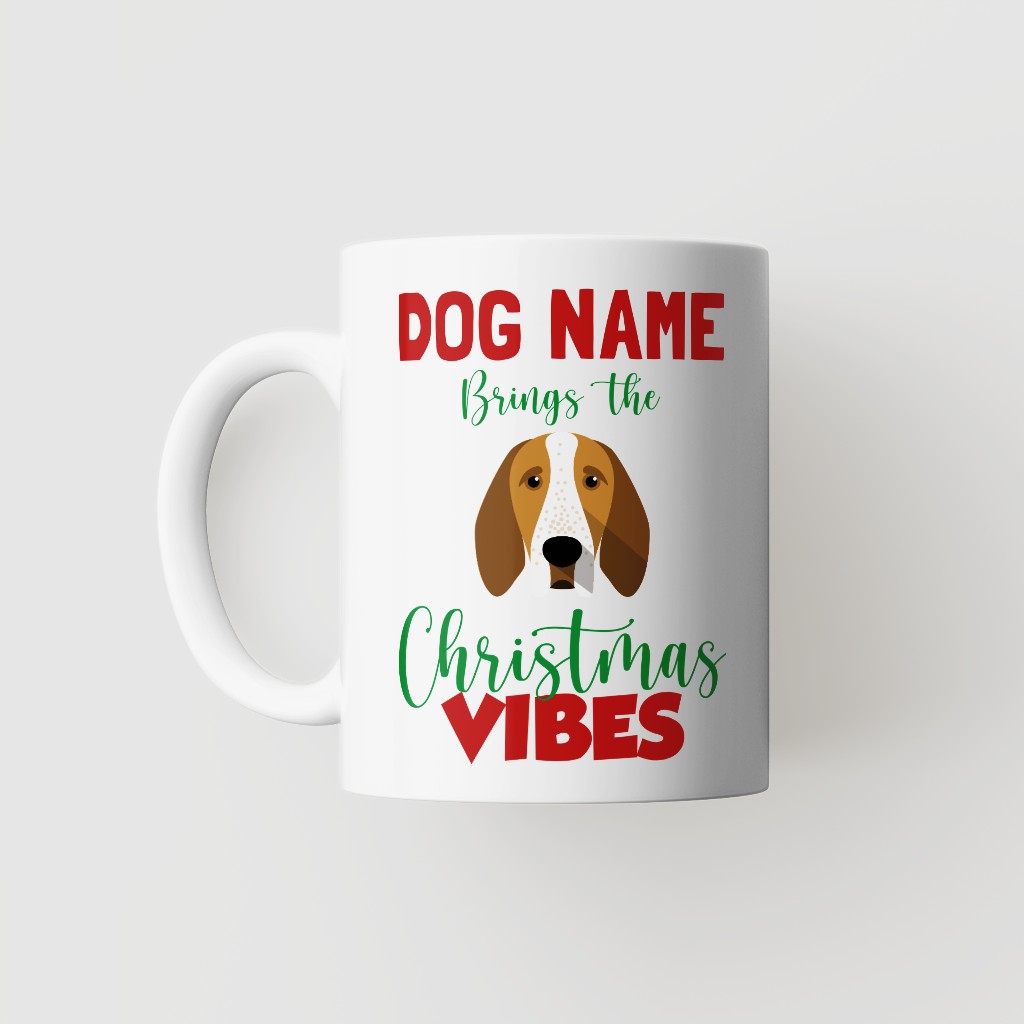 Christmas Vibes: Personalised {breedFullName} Mug