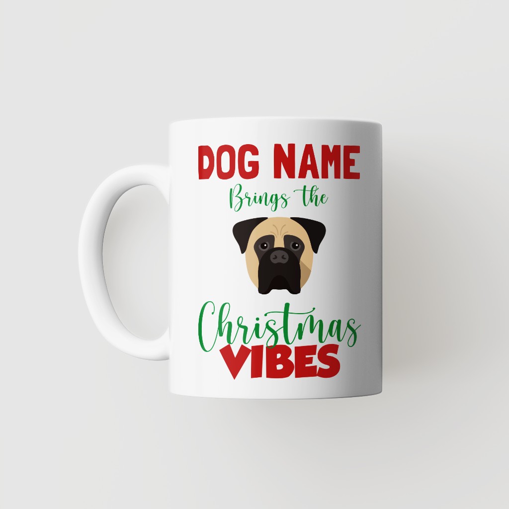 Christmas Vibes: Personalised {breedFullName} Mug