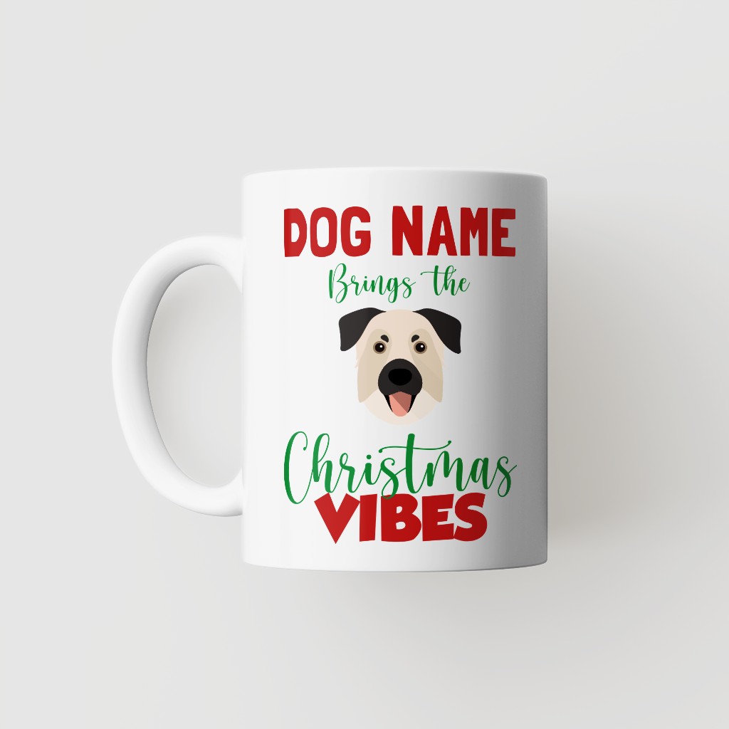 Christmas Vibes: Personalised {breedFullName} Mug
