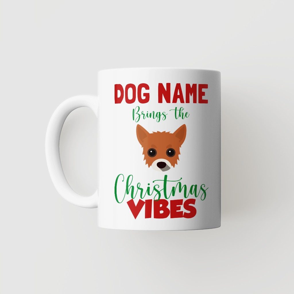 Christmas Vibes: Personalised {breedFullName} Mug