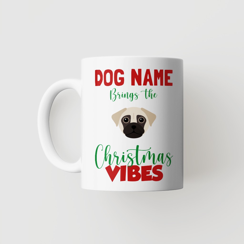 Christmas Vibes: Personalised {breedFullName} Mug