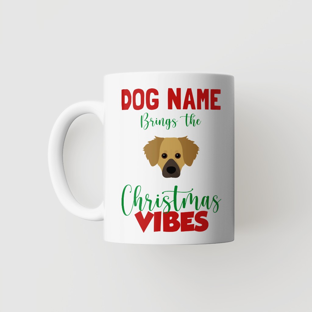 Christmas Vibes: Personalised {breedFullName} Mug