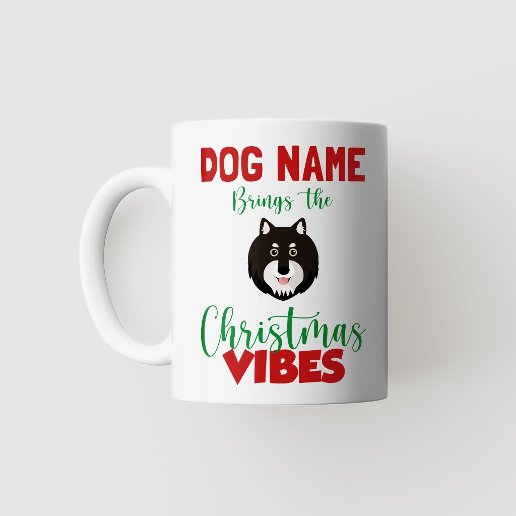 Christmas Vibes: Personalised {breedFullName} Mug
