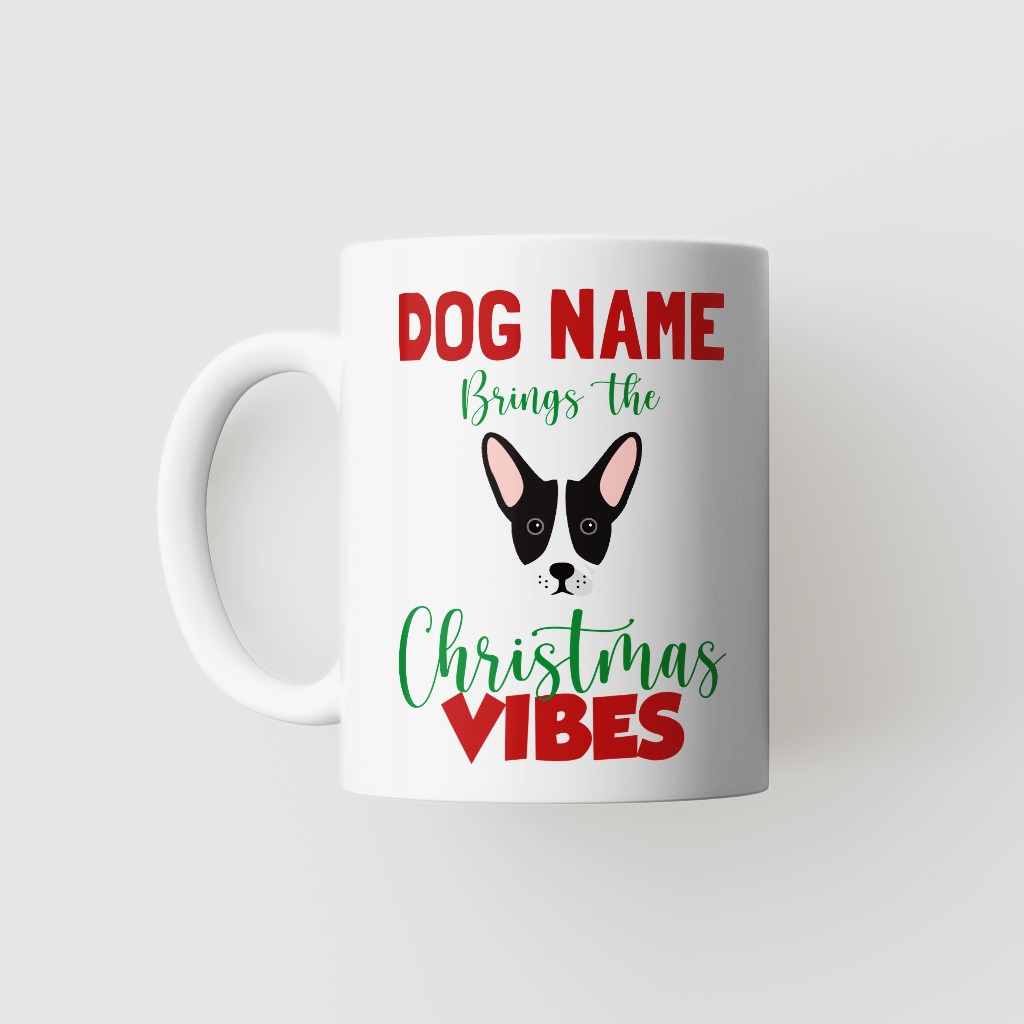 Christmas Vibes: Personalised {breedFullName} Mug