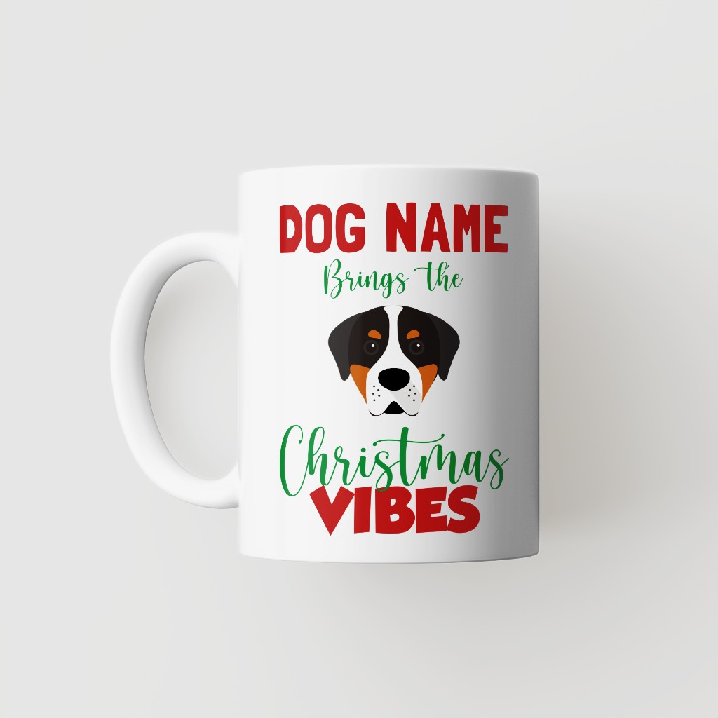 Christmas Vibes: Personalised {breedFullName} Mug