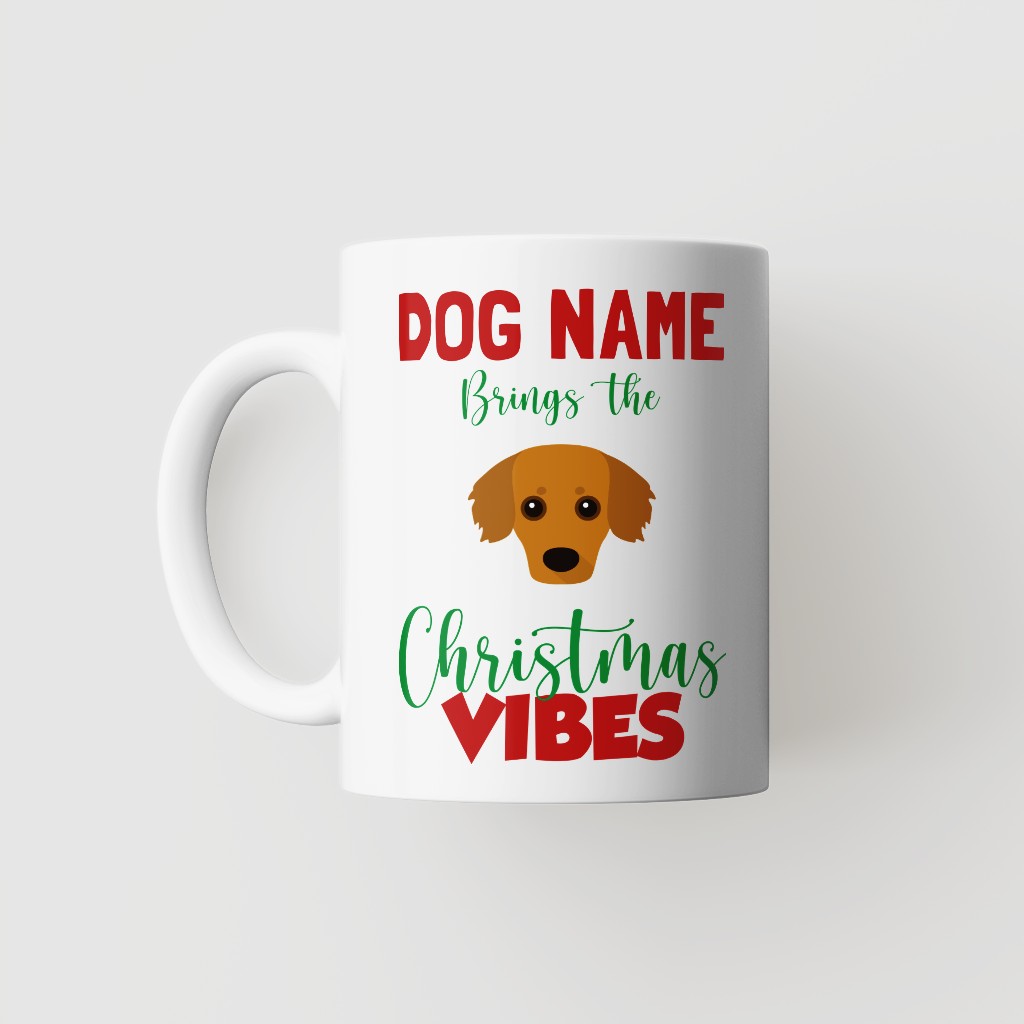 Christmas Vibes: Personalised {breedFullName} Mug