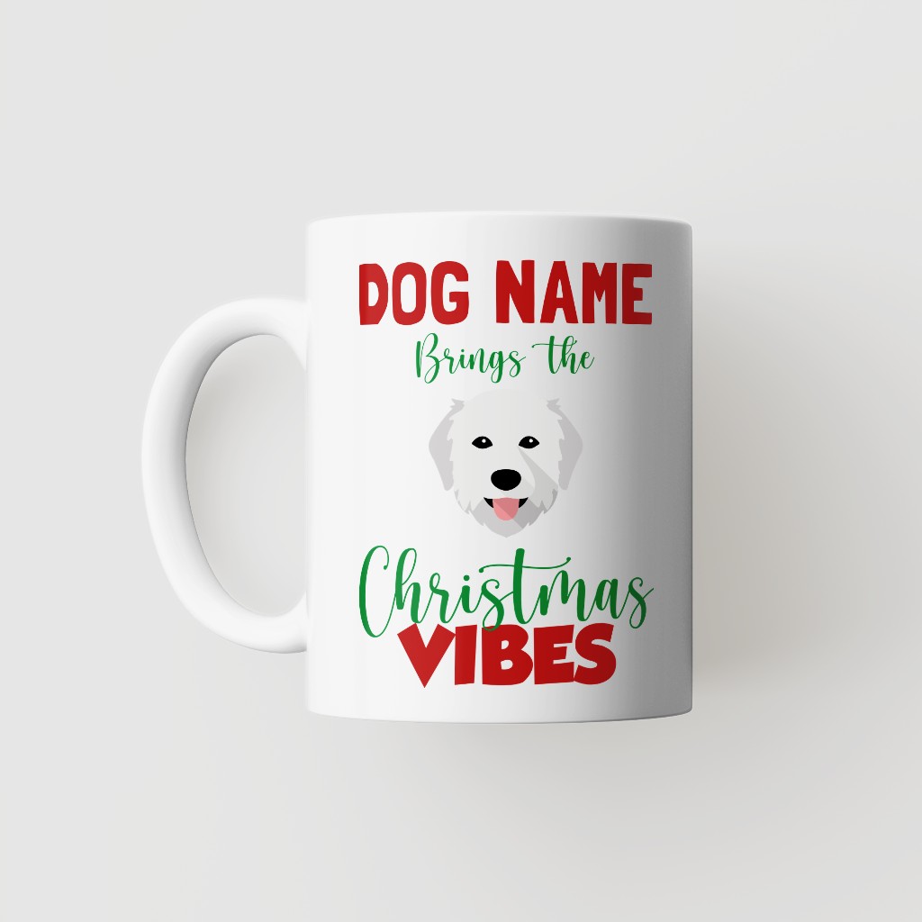 Christmas Vibes: Personalised {breedFullName} Mug