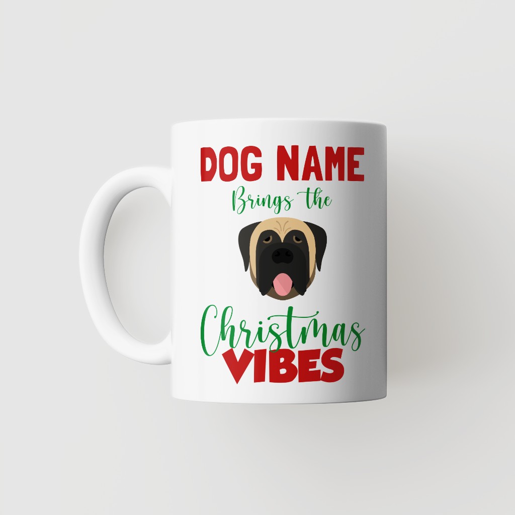 Christmas Vibes: Personalised {breedFullName} Mug