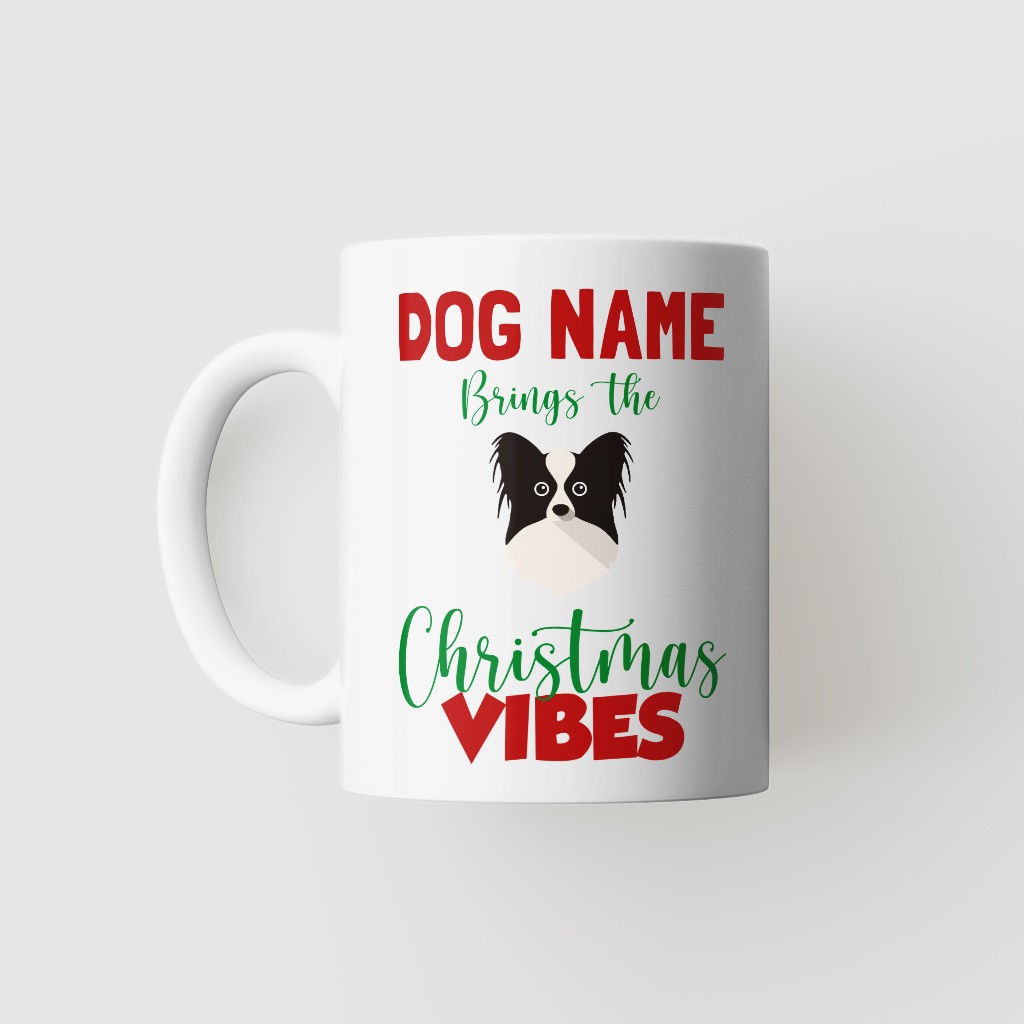 Christmas Vibes: Personalised {breedFullName} Mug